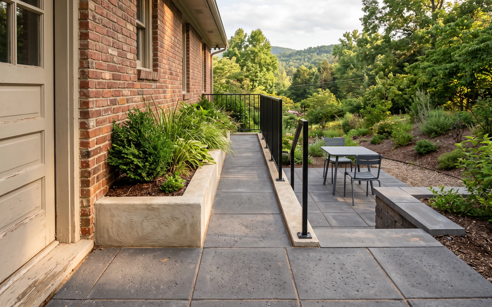 Generated Vinton hardscape planning concept showing the property relationships useful for a future review